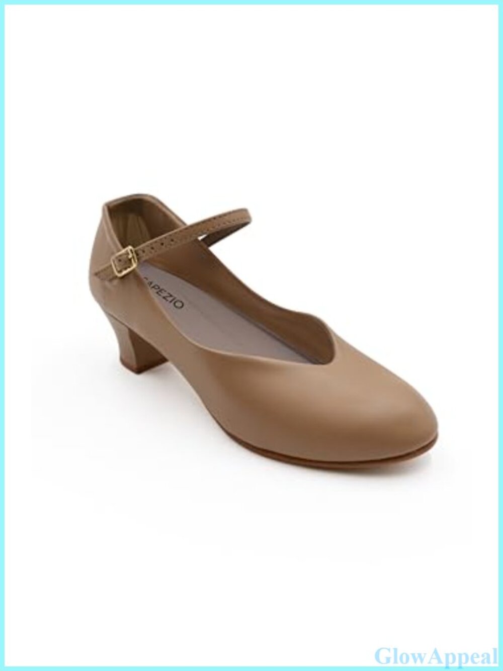 Capezio Jr Footlight Character Shoe Soft PU Upper Leather Sole Dance Heel